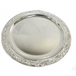 TRAY ROUND SILVER HEAVY TYPE 16 INCH 